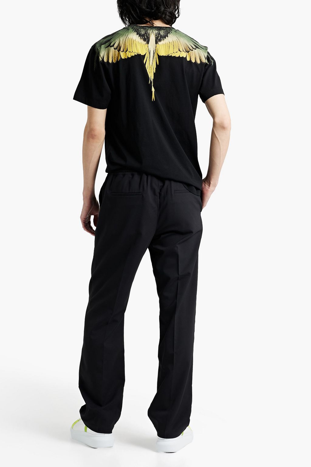 MARCELO BURLON Straight-leg embroidered wool pants