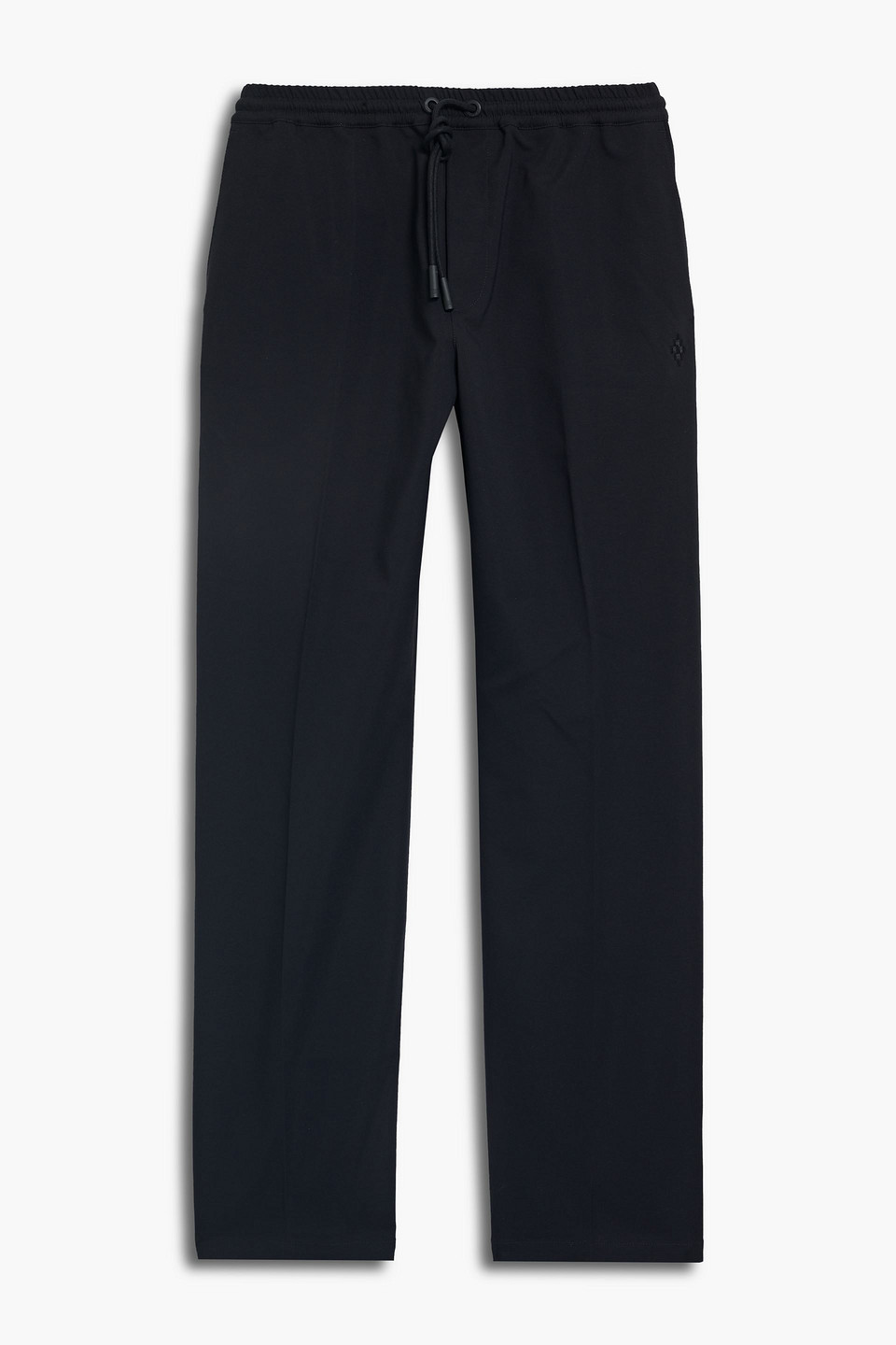 Marcelo Burlon County Of Milan Straight-leg Embroidered Wool Pants In Black