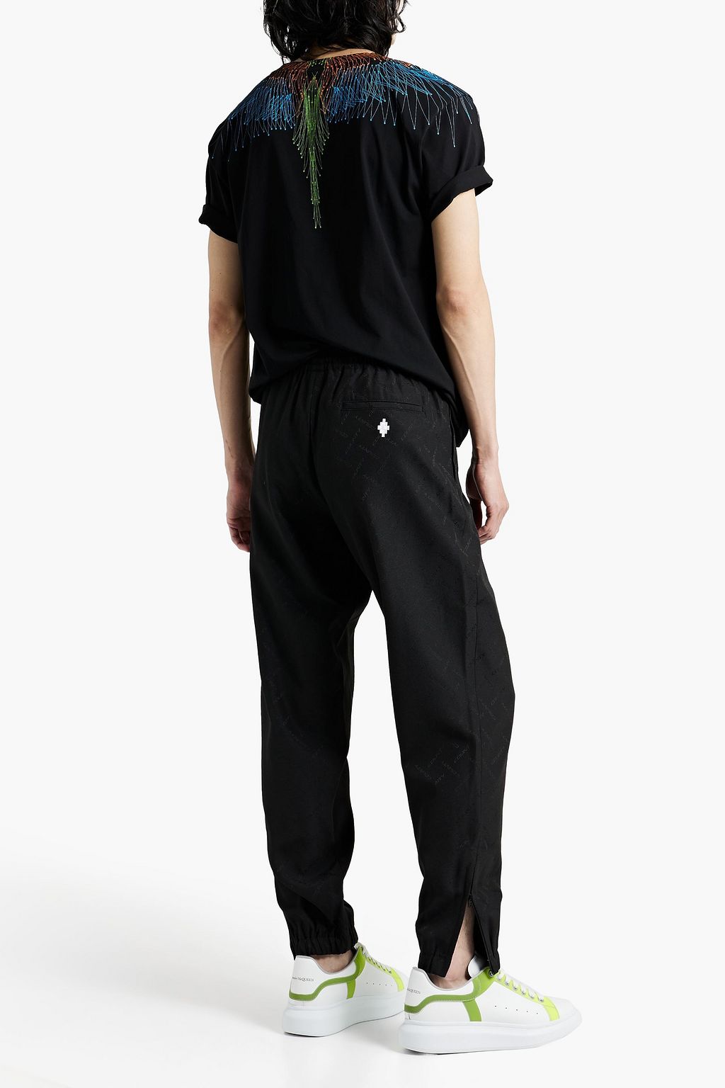 MARCELO BURLON Tapered-leg jacquard pants