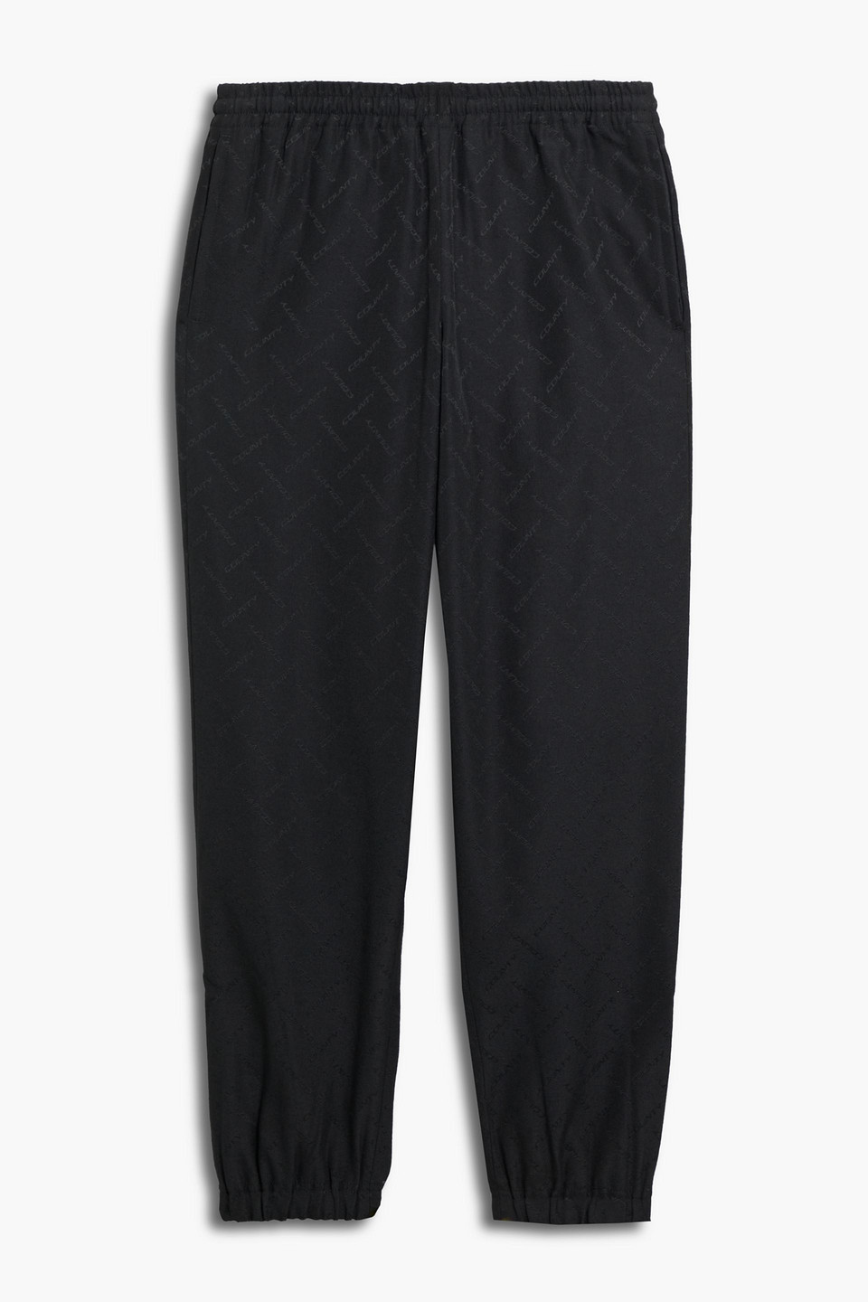 Marcelo Burlon County Of Milan Tapered-leg Jacquard Pants In Black