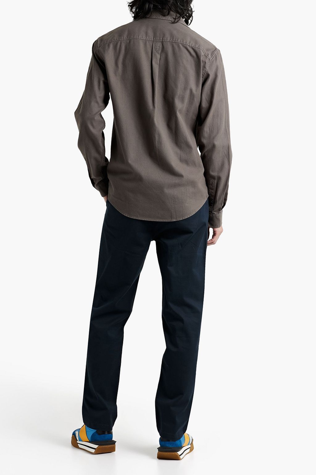 FRAME Straight-leg cotton-blend pants
