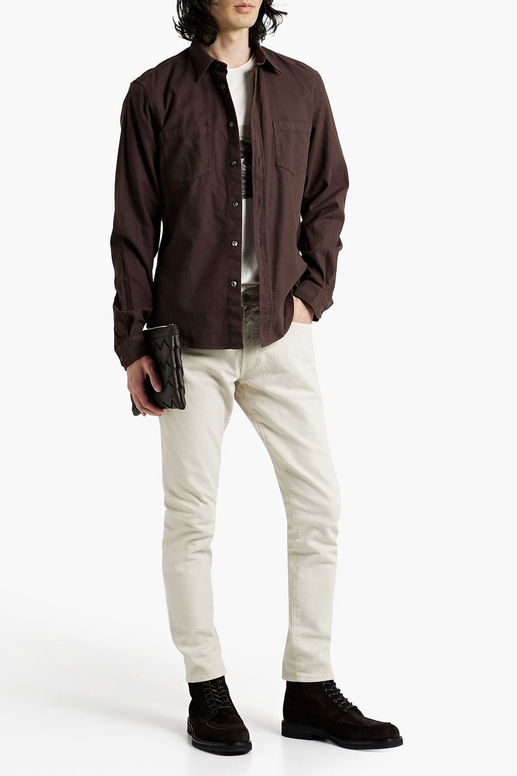 FRAME Cotton and TENCEL™-blend twill shirt