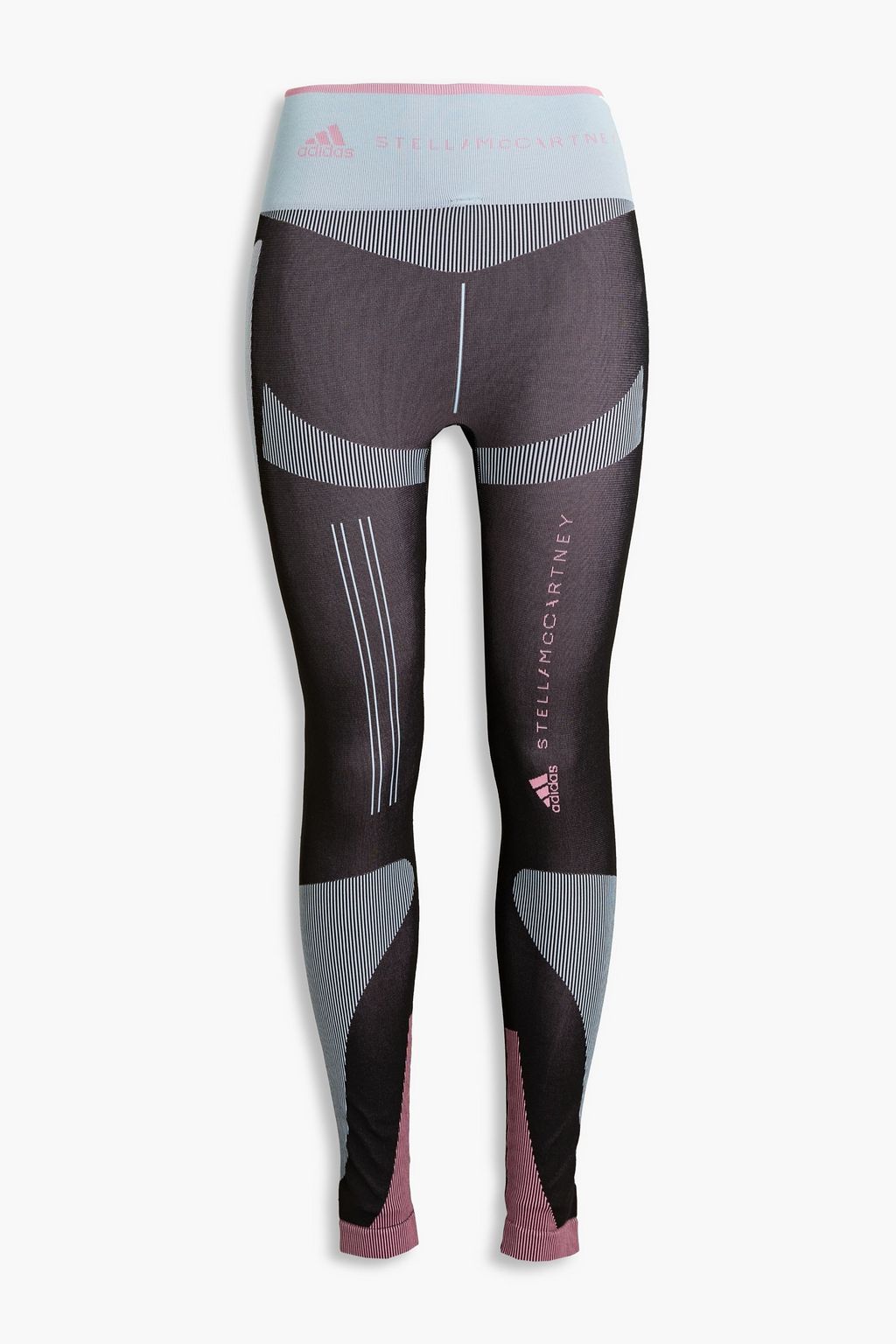 ADIDAS BY STELLA MCCARTNEY Color-block jacquard-knit leggings