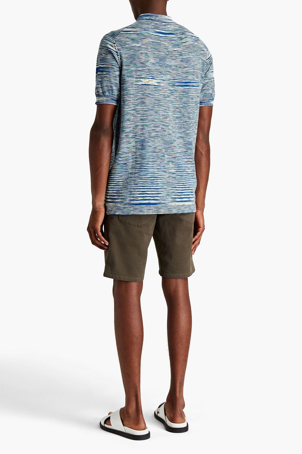 MISSONI Space-dyed cotton-jersey polo shirt