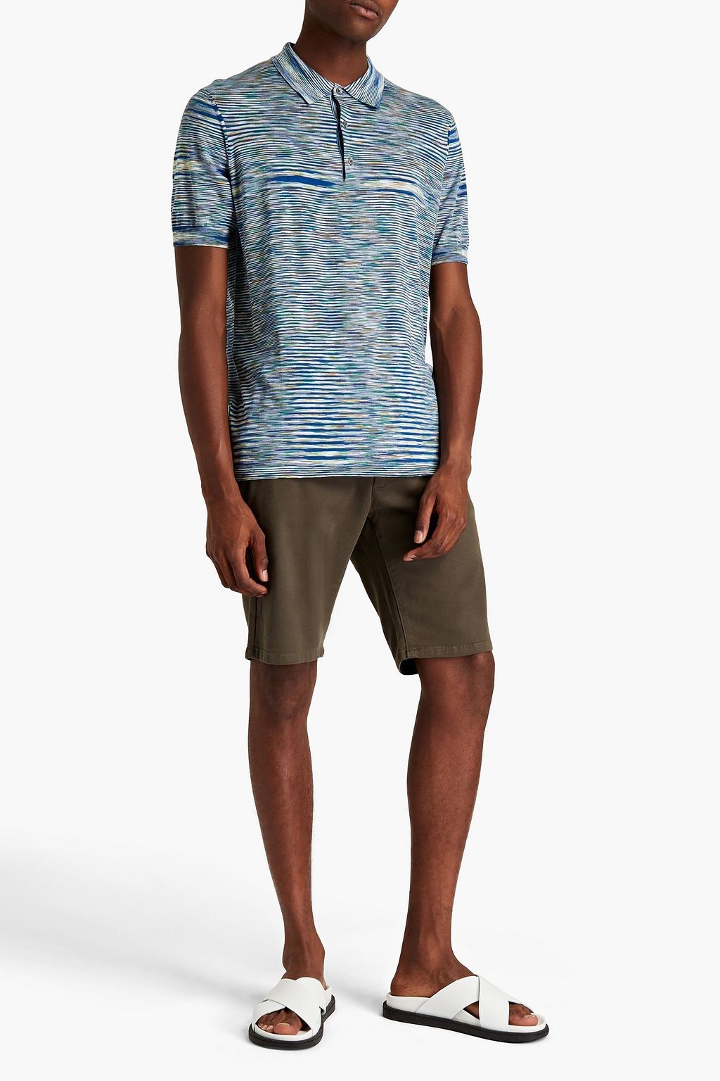 MISSONI Space-dyed cotton-jersey polo shirt