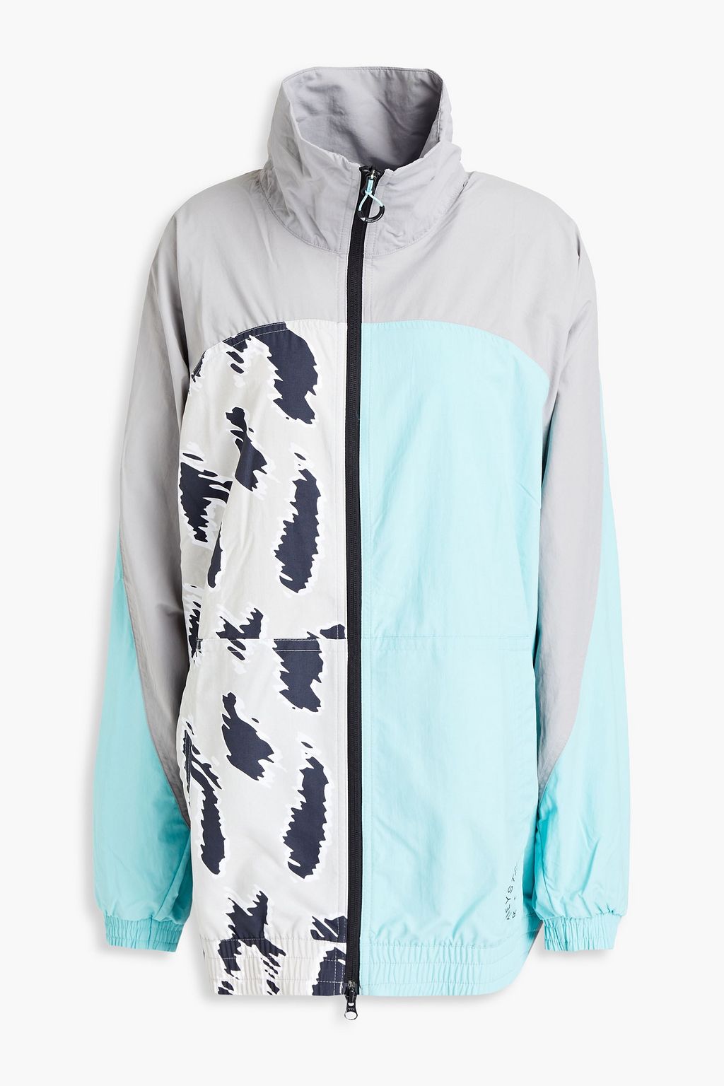 ADIDAS BY STELLA MCCARTNEY Color-block leopard-print shell track jacket ...