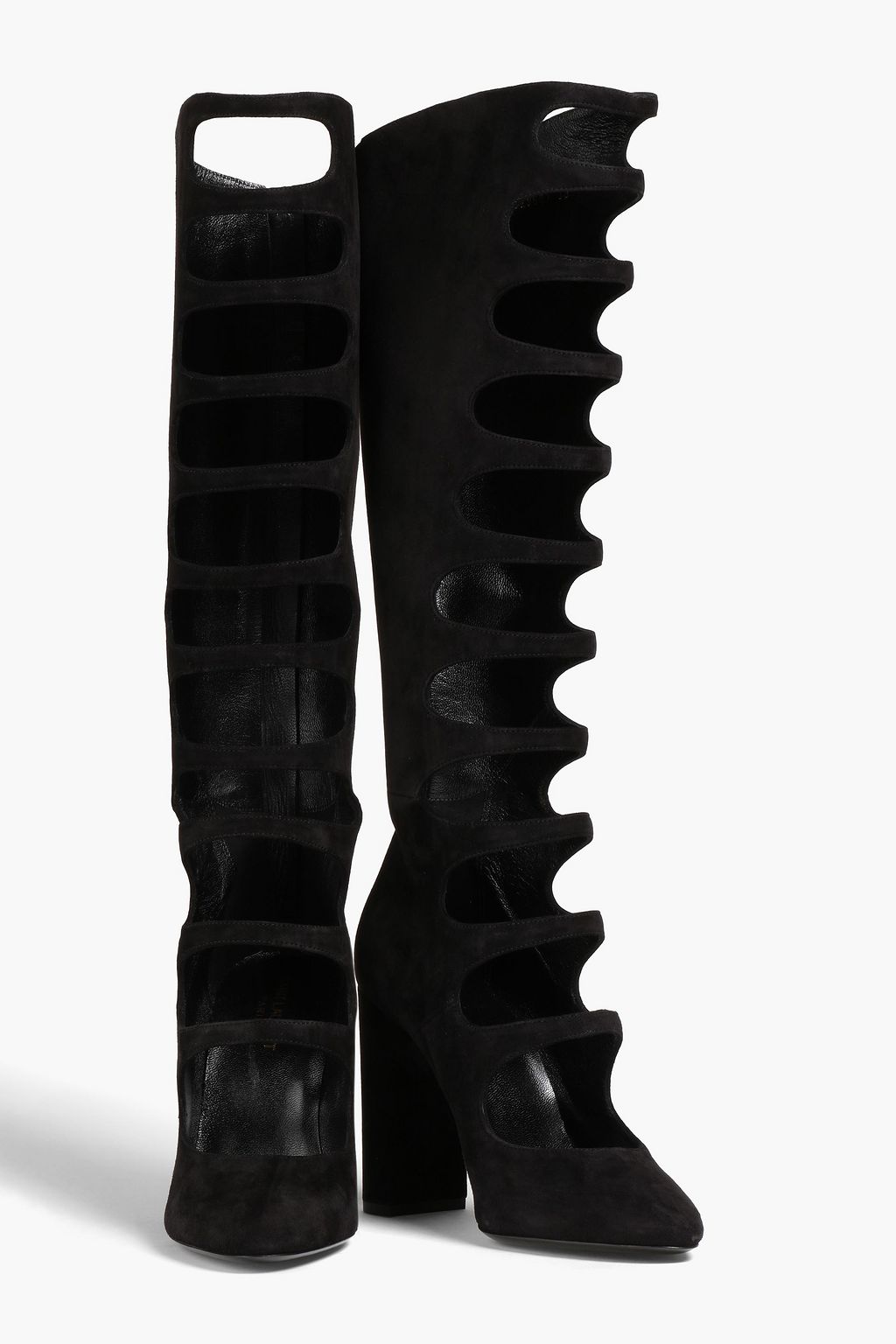SAINT LAURENT Joplin 105 cutout suede knee boots
