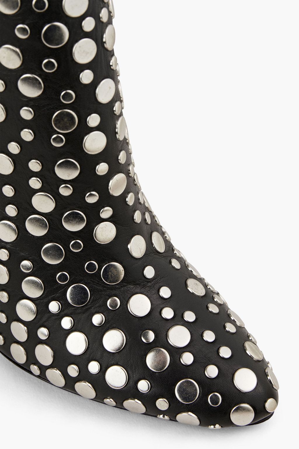 SAINT LAURENT Studded suede thigh boots