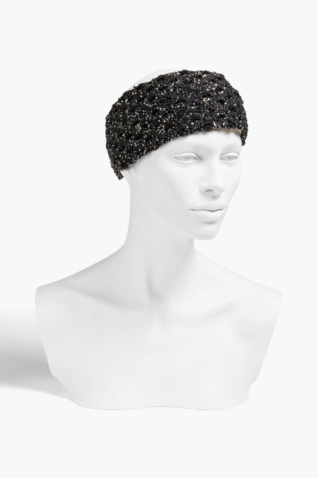 MISSONI Sequined crochet-knit headband