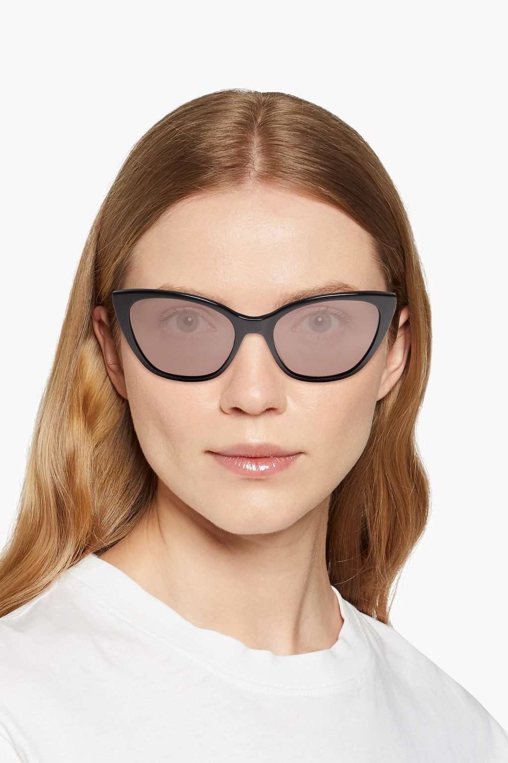 SAINT LAURENT Cat-eye acetate sunglasses