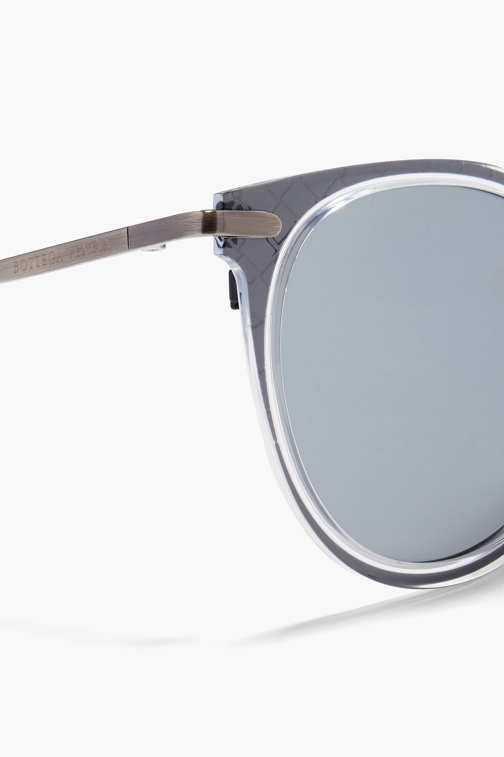 BOTTEGA VENETA D-frame gunmetal-tone sunglasses