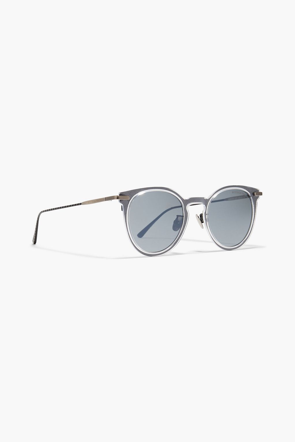 BOTTEGA VENETA D-frame gunmetal-tone sunglasses