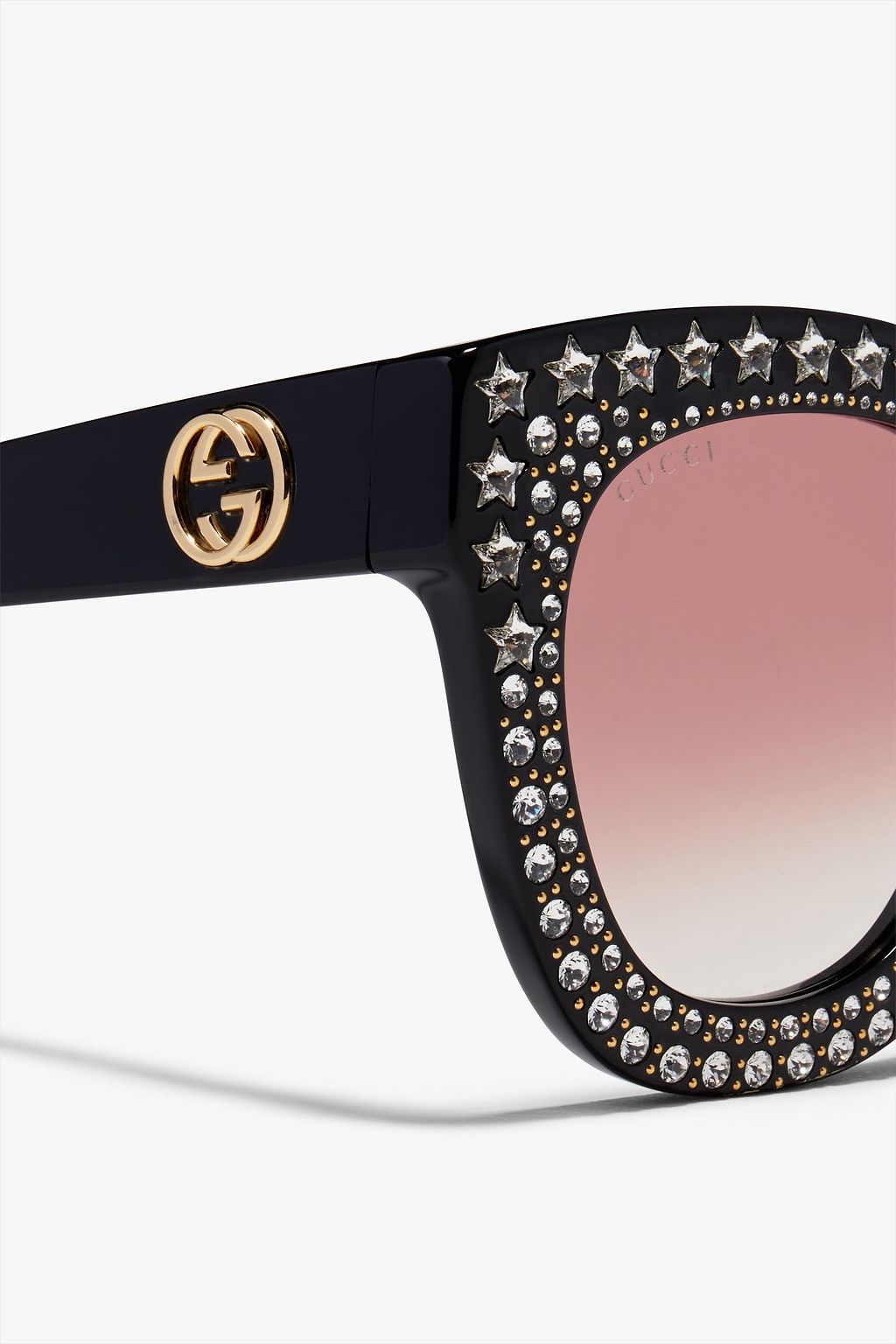 GUCCI Sonnenbrille mit Cat-Eye-Rahmen aus Azetat mit Kristallverzierung