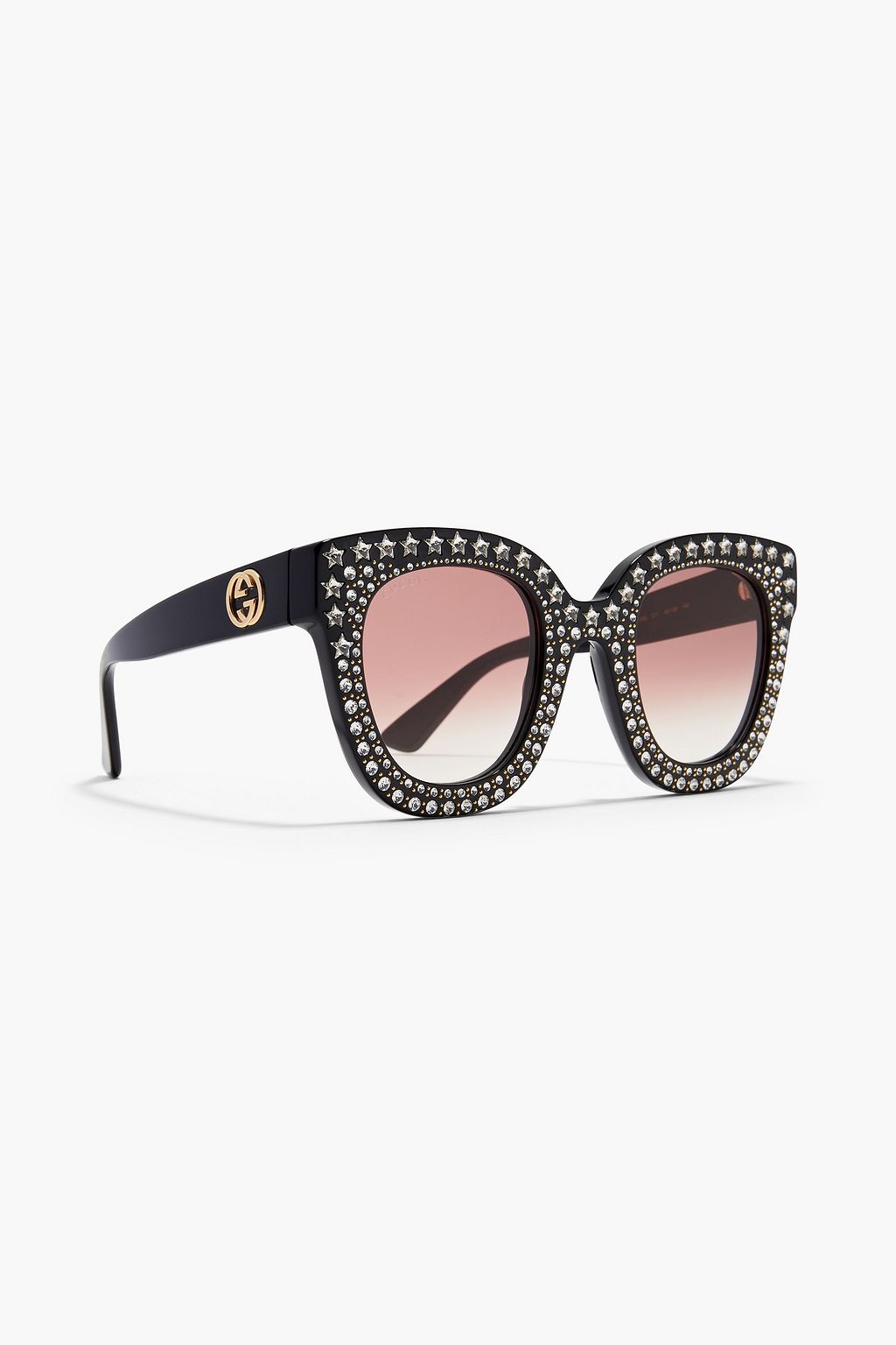 GUCCI Sonnenbrille mit Cat-Eye-Rahmen aus Azetat mit Kristallverzierung