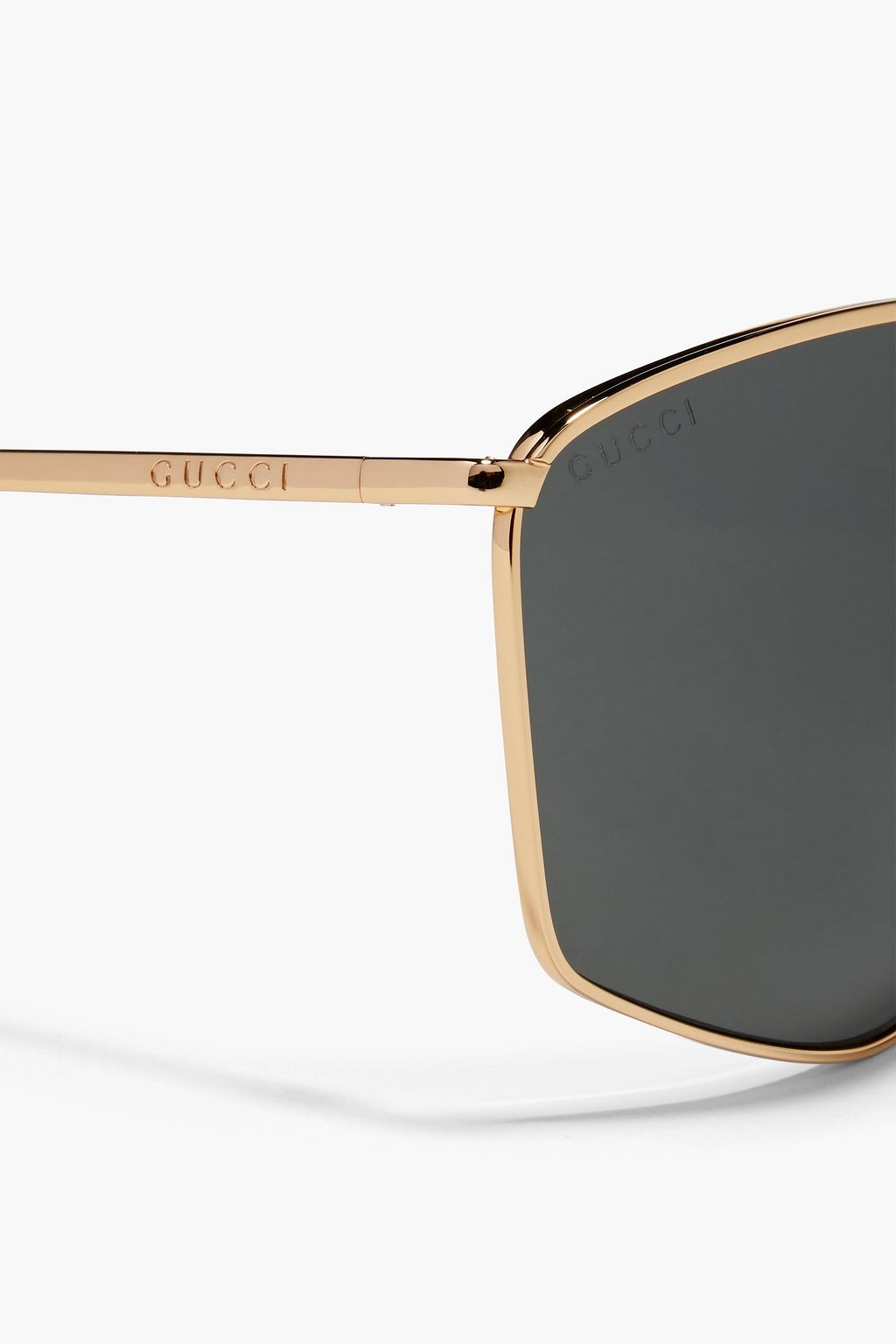 GUCCI Aviator-style gold-tone sunglasses