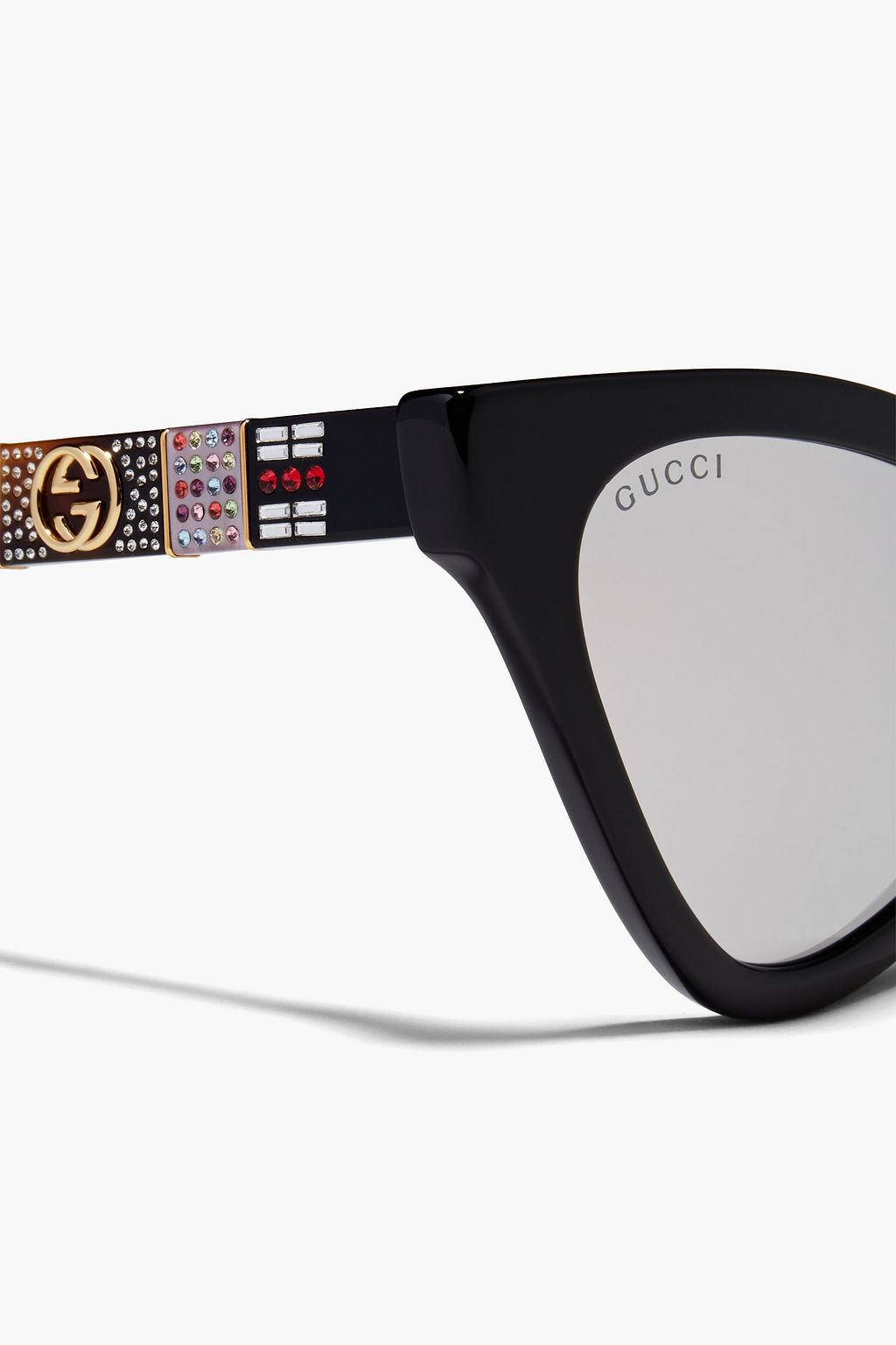 GUCCI Sonnenbrille mit Cat-Eye-Rahmen aus Azetat mit Kristallverzierung