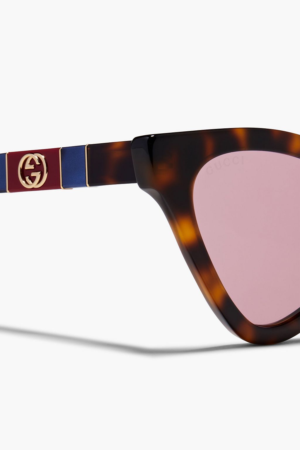 GUCCI Cat-eye crystal-embellished acetate sunglasses