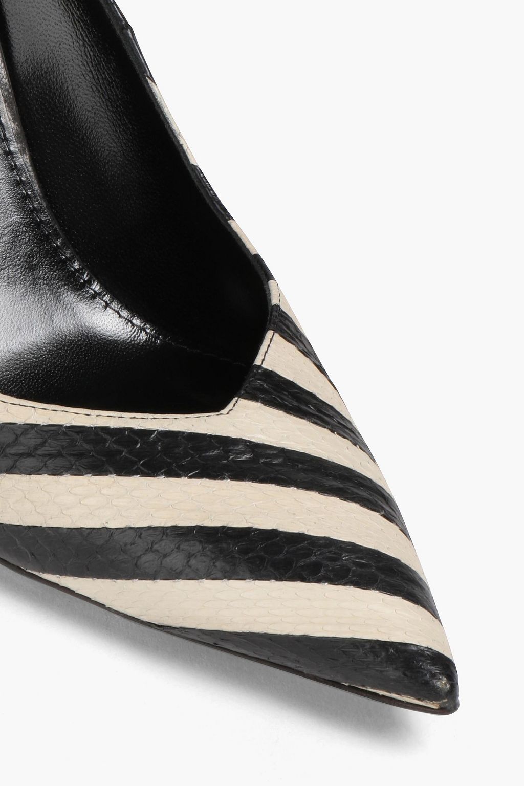 SAINT LAURENT Striped elaphe pumps