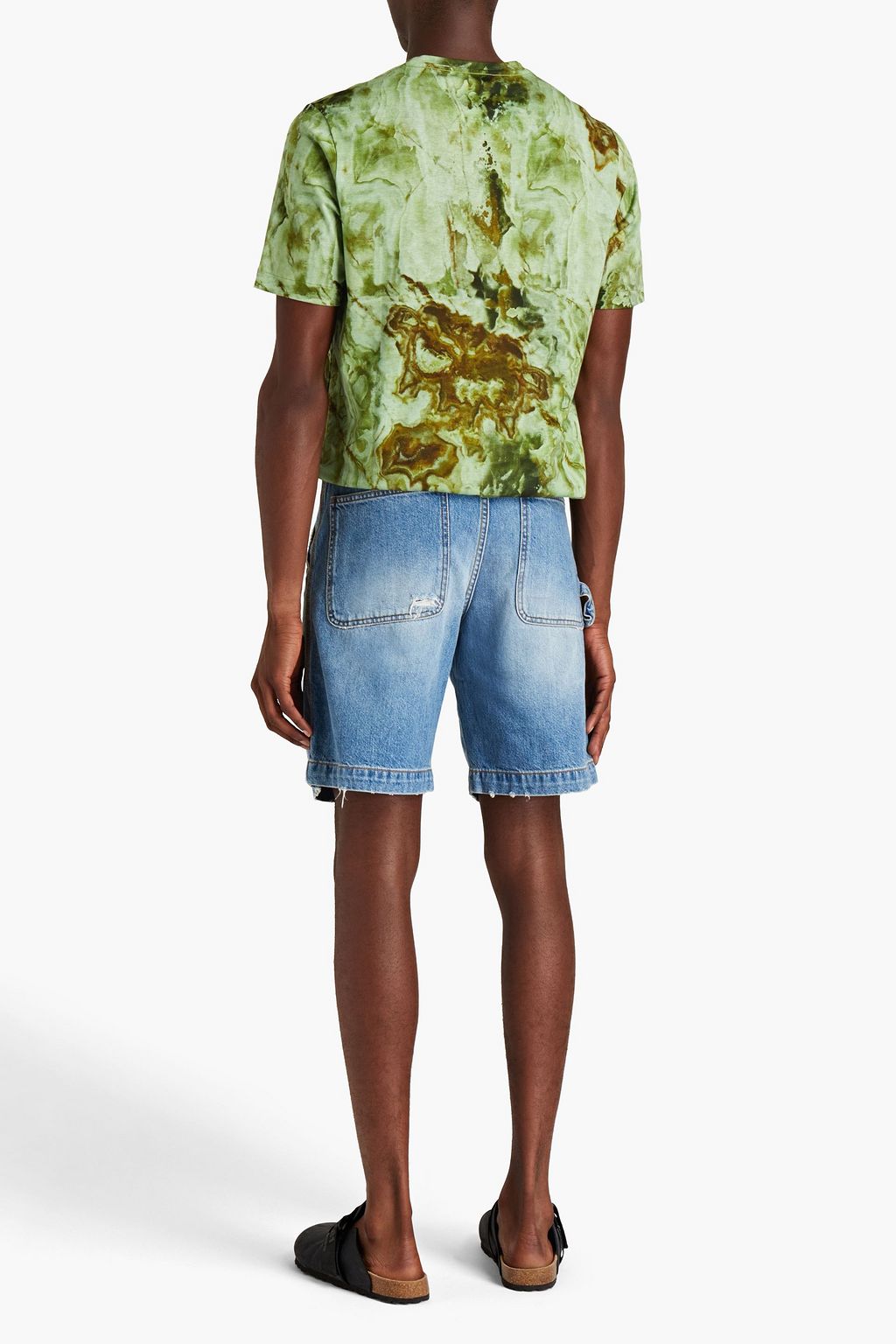ACNE STUDIOS BLÅ KONST Faded distressed denim shorts