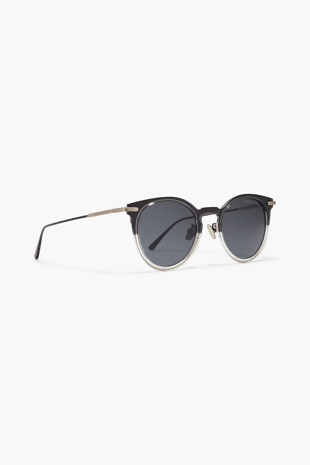 BOTTEGA VENETA D-frame gunmetal-tone sunglasses
