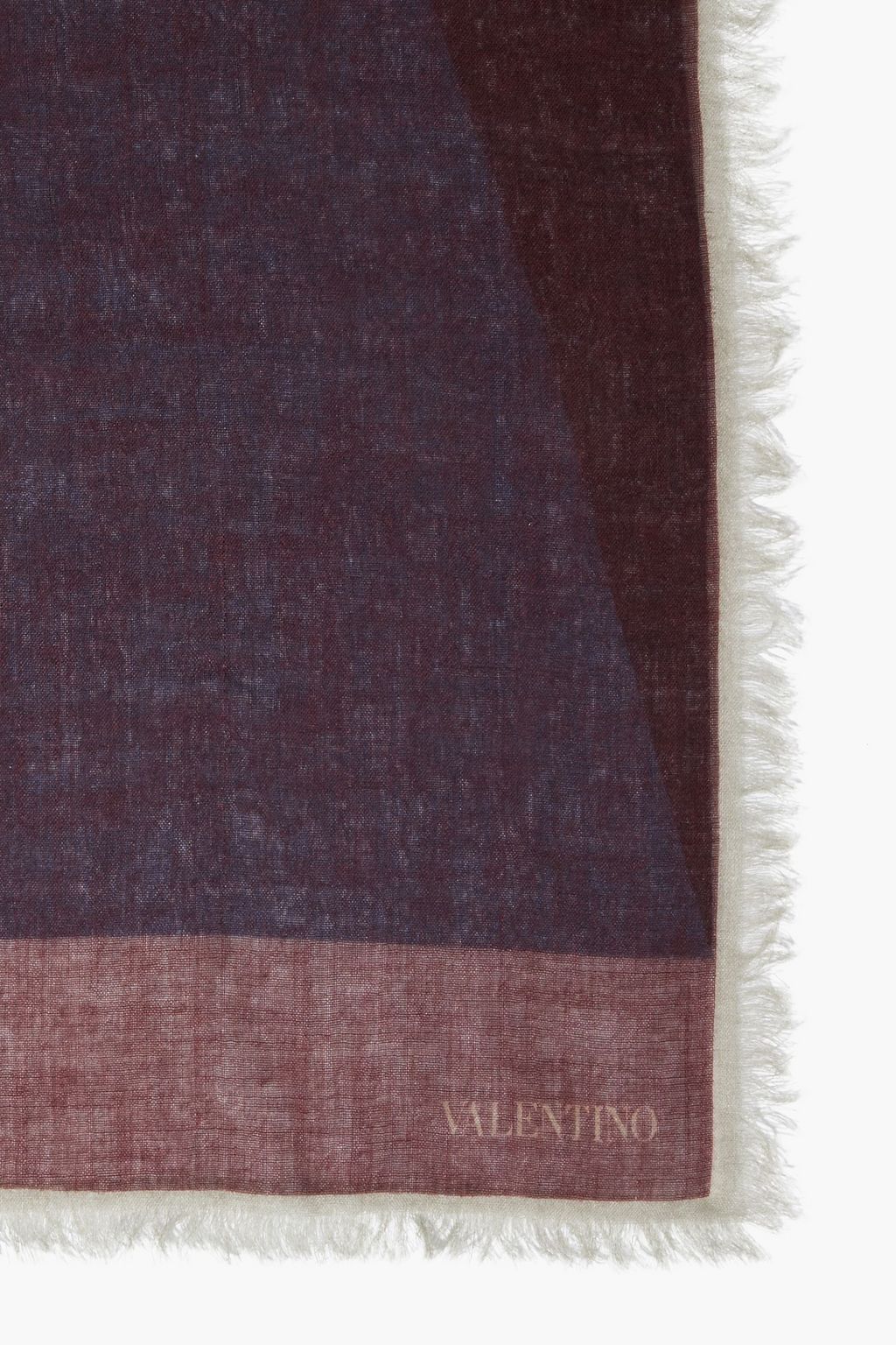 VALENTINO GARAVANI Color-block cashmere and silk-blend scarf