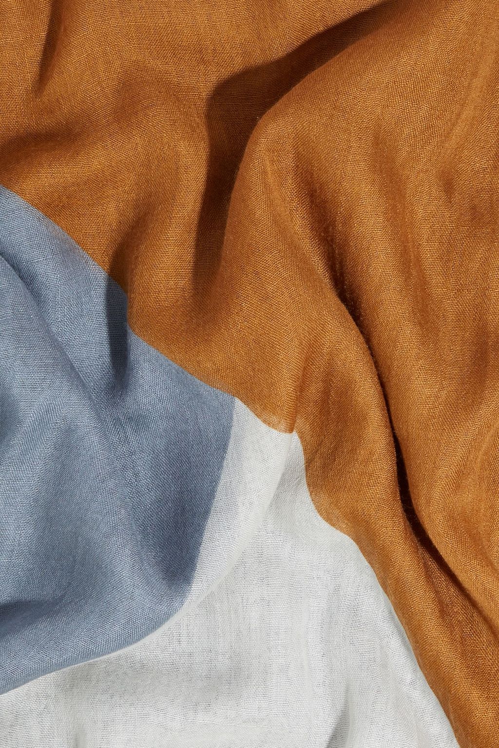 VALENTINO GARAVANI Color-block cashmere and silk-blend scarf