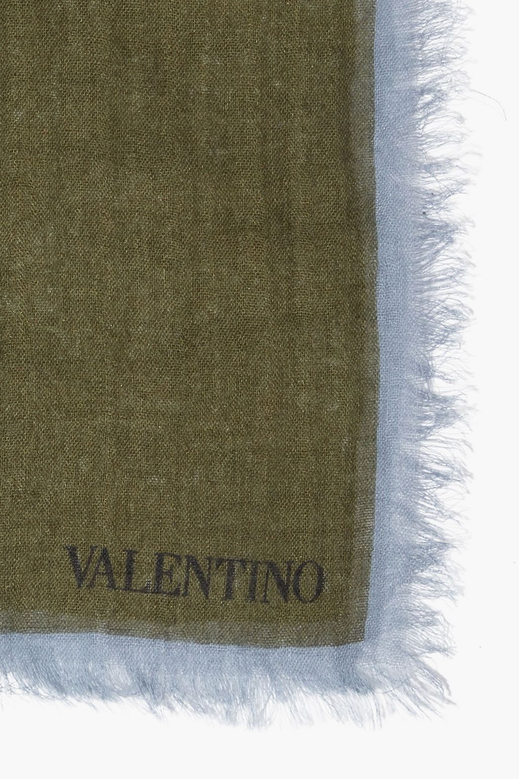 VALENTINO GARAVANI Color-block cashmere and silk-blend scarf