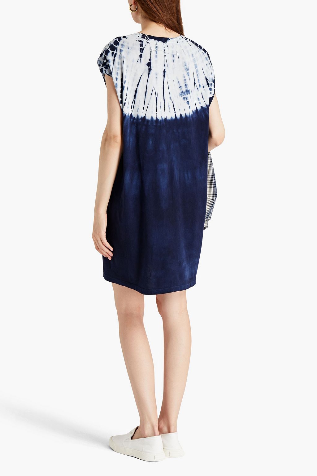 RAQUEL ALLEGRA Tie-dyed cotton-jersey mini dress