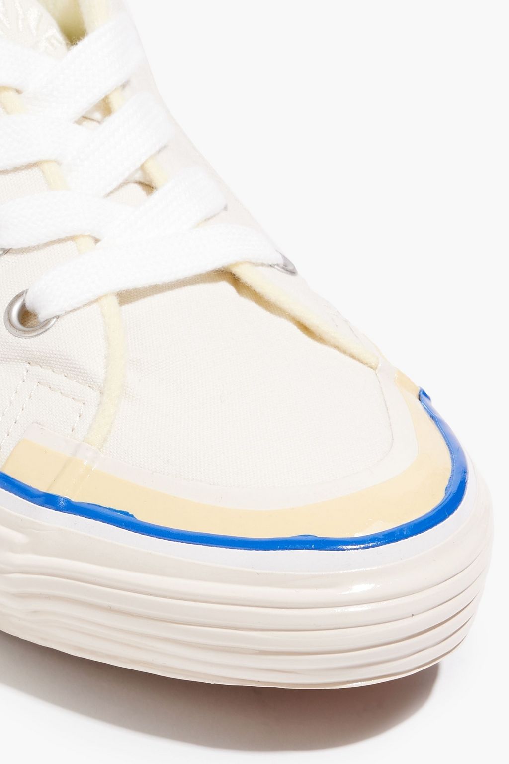 LANVIN Embroidered canvas sneakers
