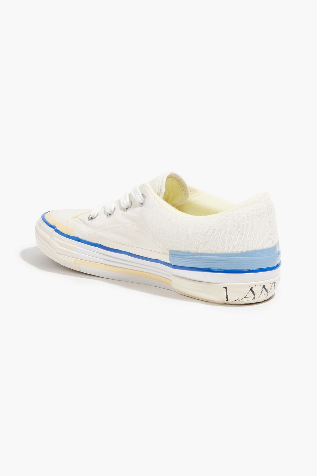 LANVIN Embroidered canvas sneakers