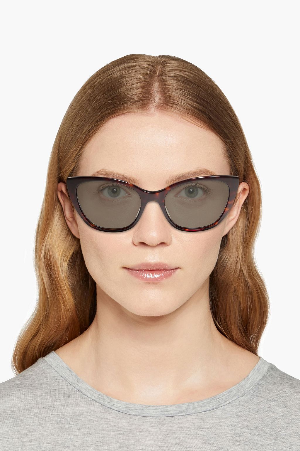 SAINT LAURENT Cat-eye acetate sunglasses