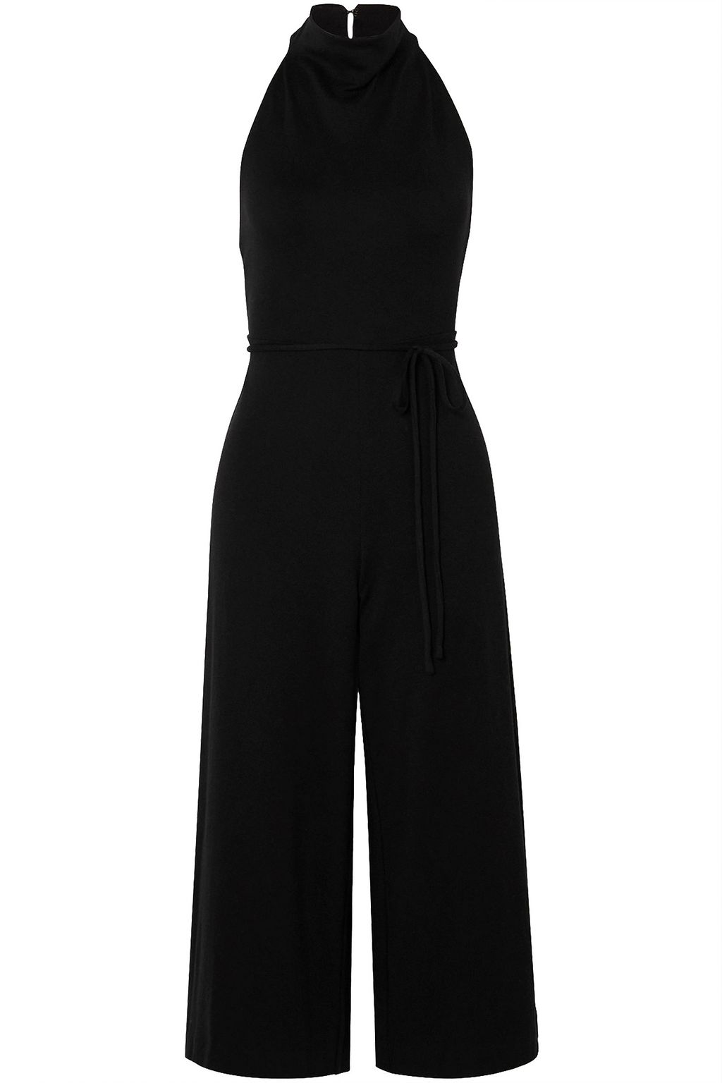 VINCE. Cropped stretch cotton and Lyocell-blend halterneck jumpsuit ...