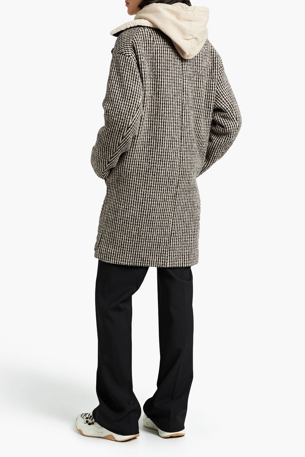 RAG & BONE معطف ’مينا’ من التويد المصنوع من مزيج الصوف بنقشة هاوندز توث وبأزرار مزدوجة