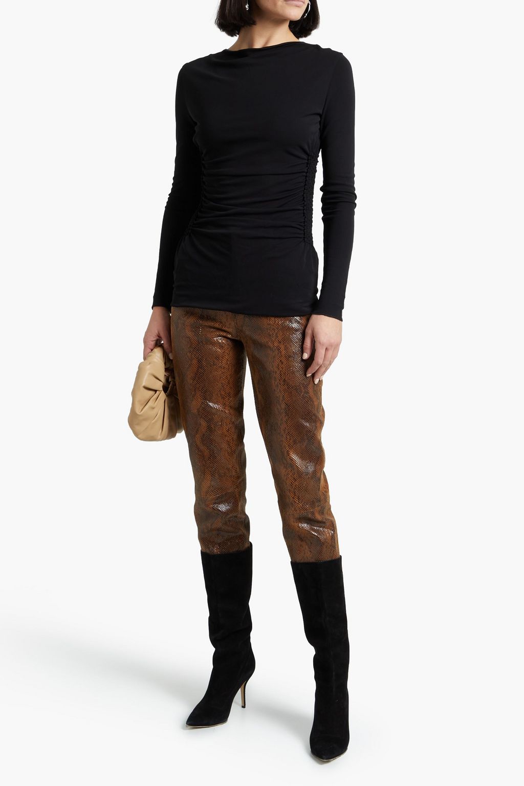 ETRO 루쉬 장식 스트레치 저지 탑