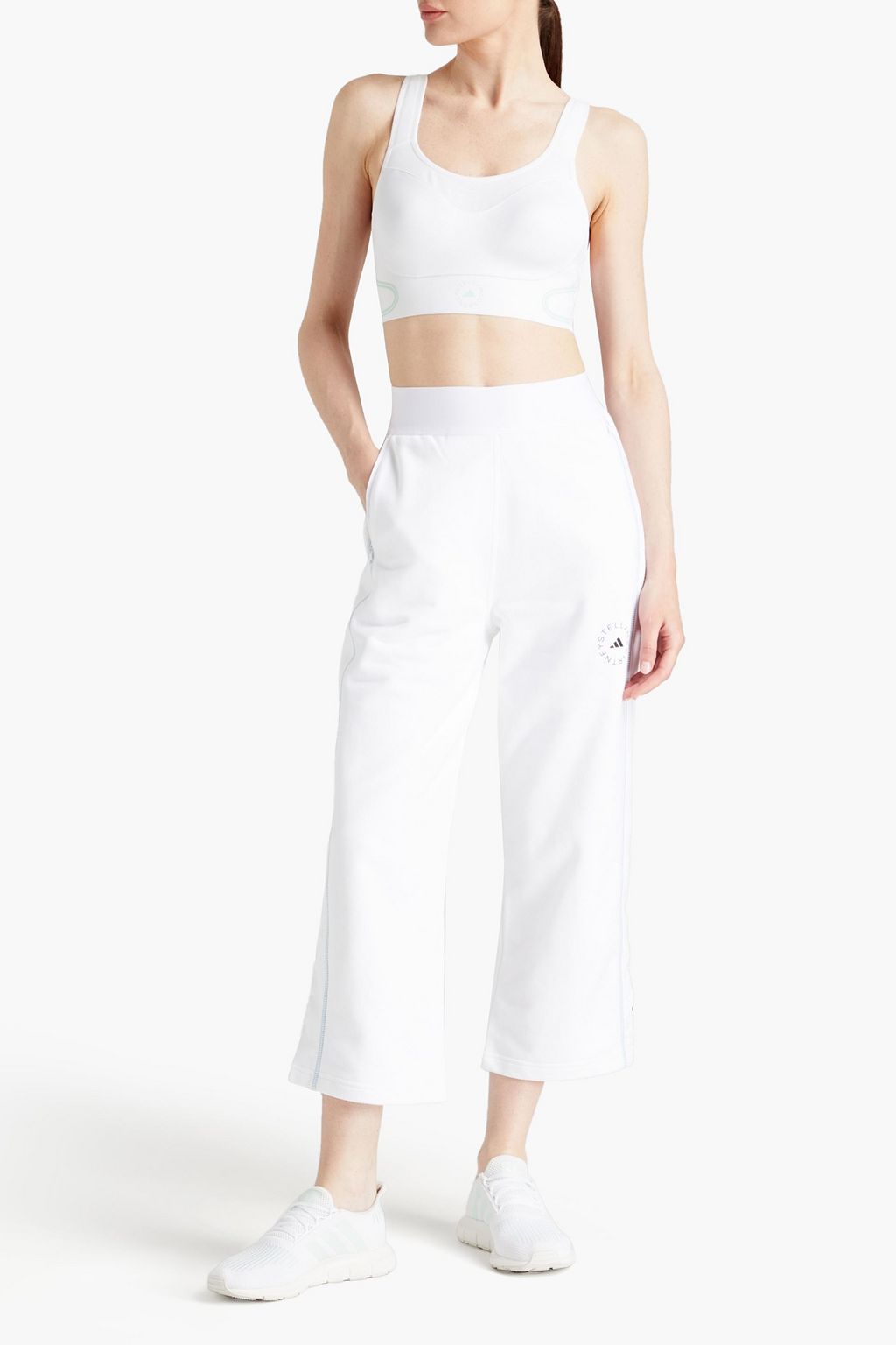 White Logo-print French cotton-terry track pants | Sale up to 70% off | THE OUTNET | ADIDAS BY 