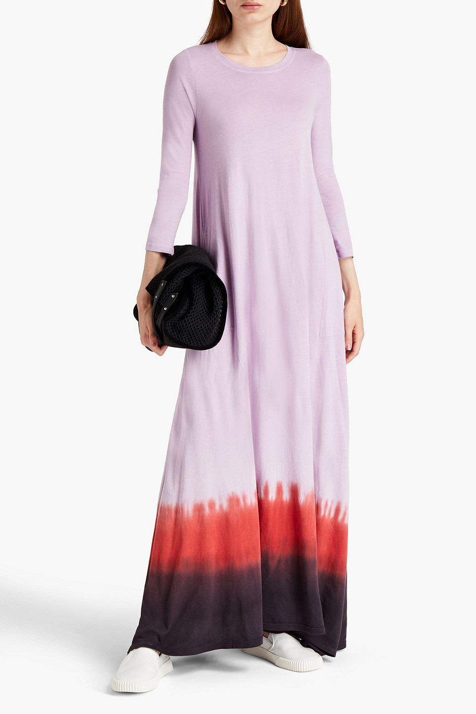 Raquel Allegra Tie-dyed Cotton-jersey Maxi Dress In Pink