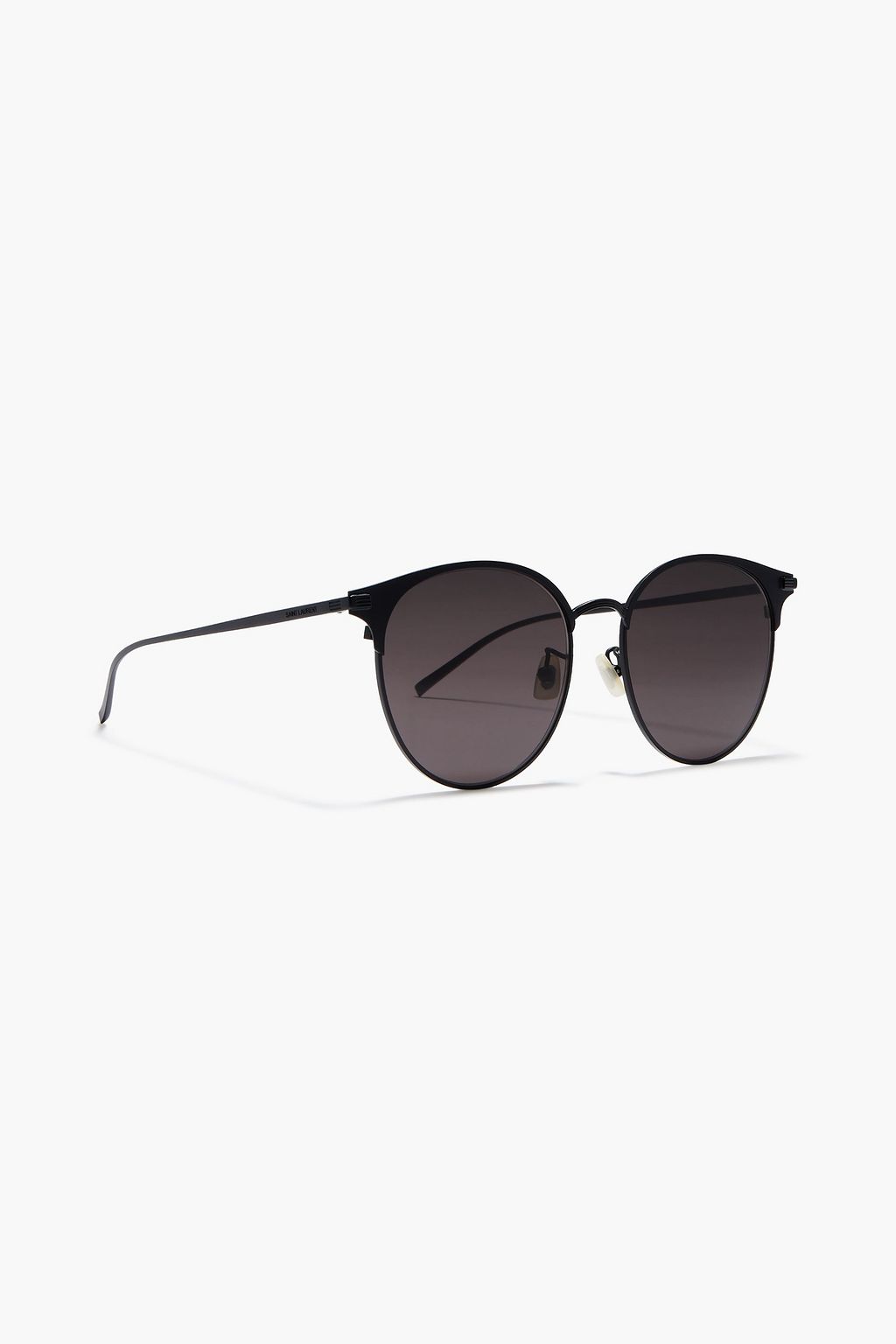SAINT LAURENT Round-frame coated metal sunglasses