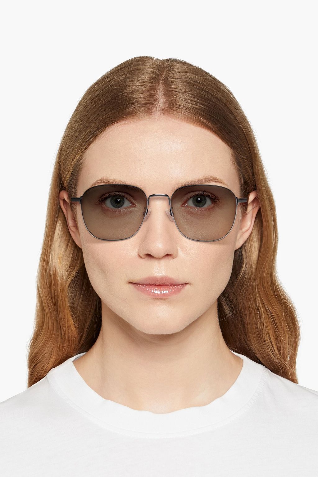 SAINT LAURENT Sonnenbrille mit eckigem Rahmen aus Metall