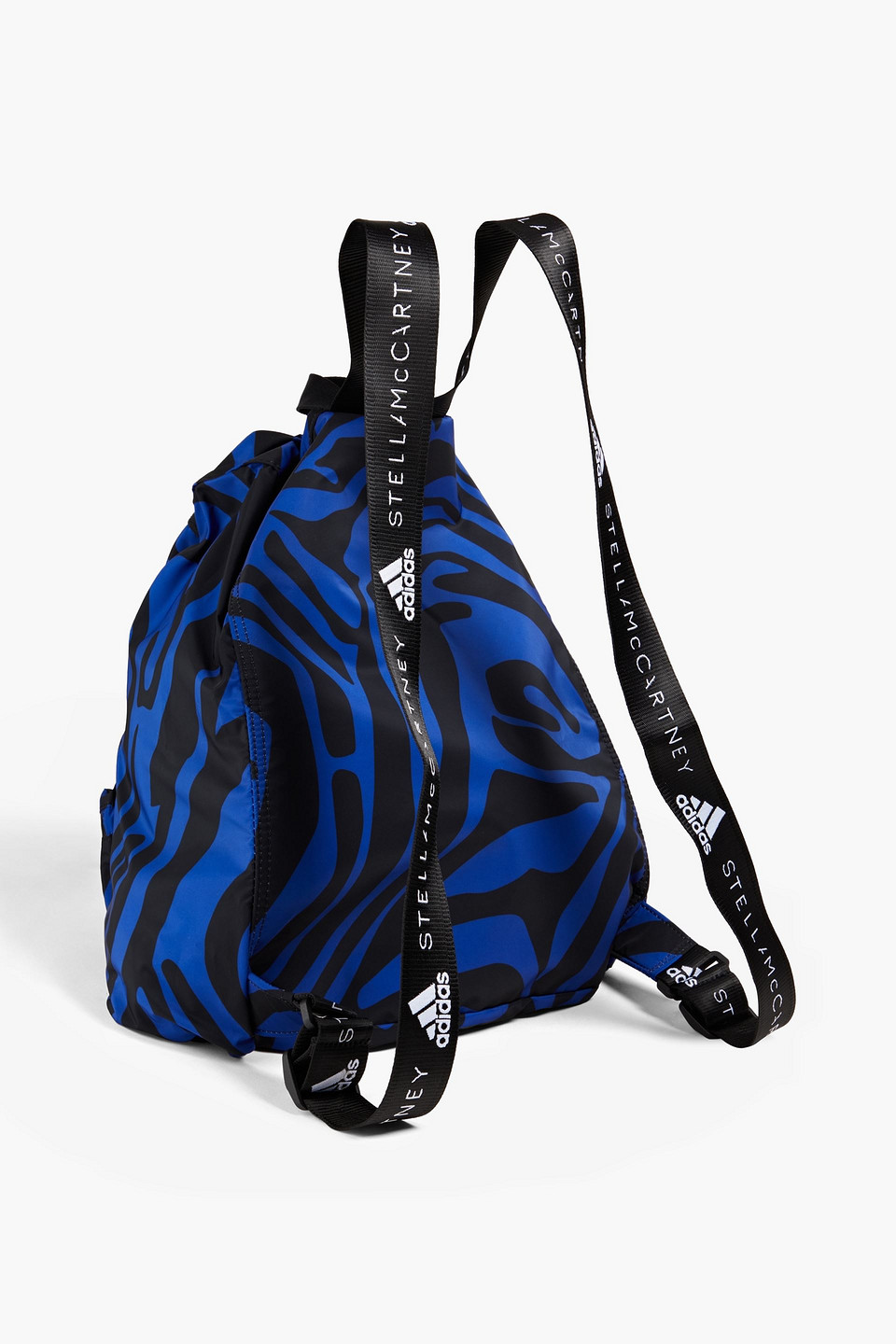 Adidas By Stella Mccartney Zebra-print Shell Backpack In Blue