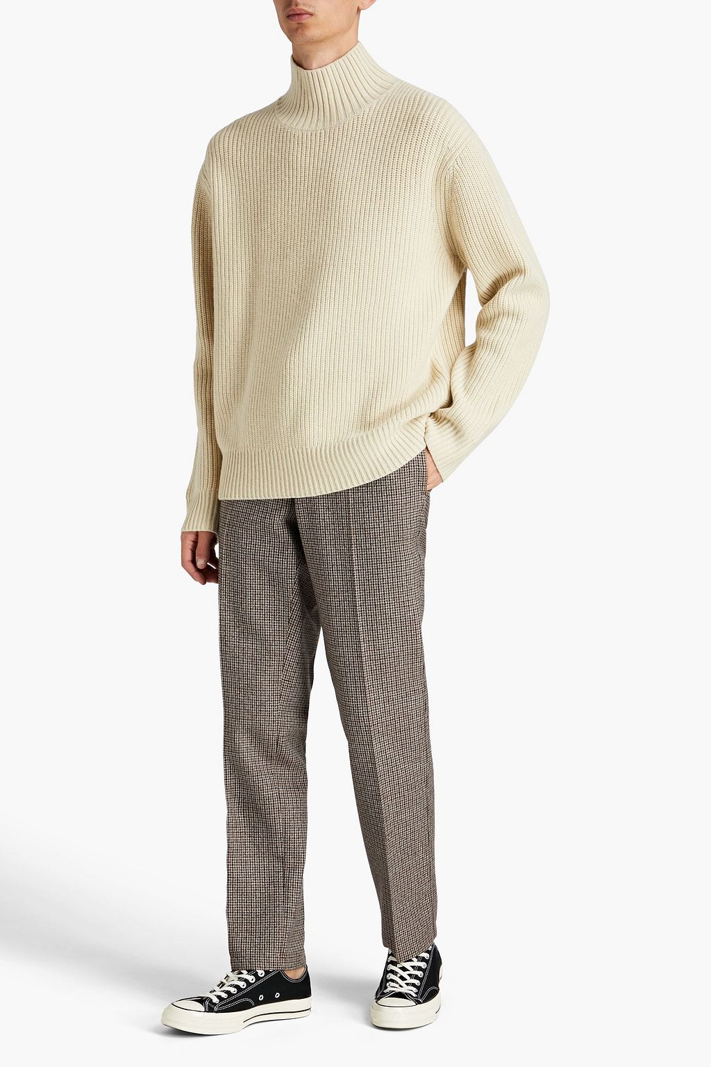 FRAME Ribbed wool turtleneck sweater