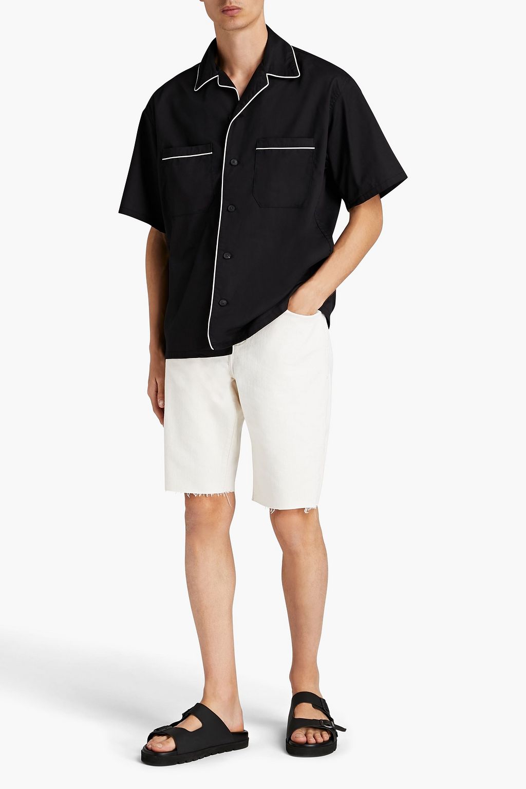 FRAME L'Homme distressed denim shorts