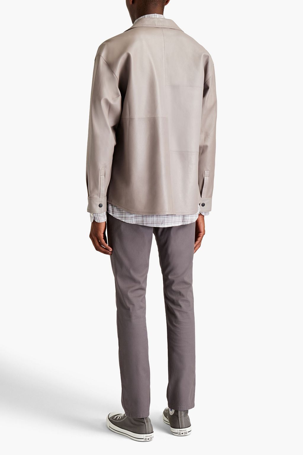 FRAME Bonded leather shirt