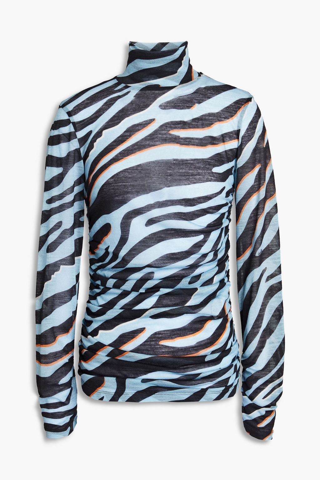 wool-blend jersey turtleneck top 