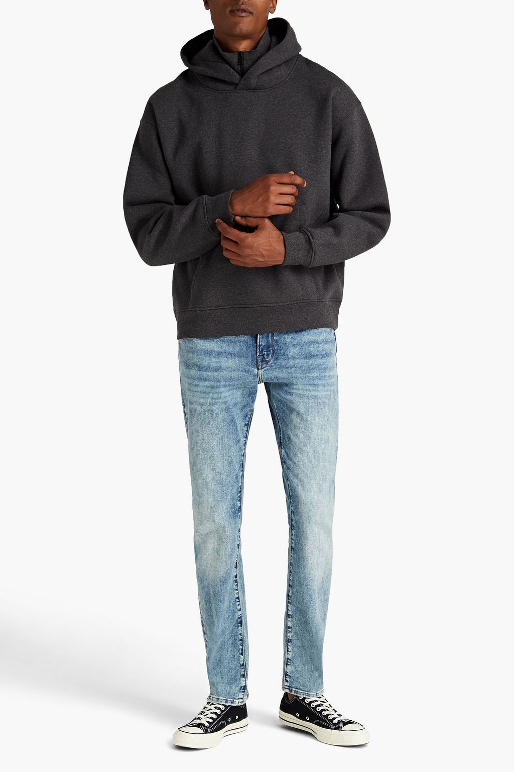 FRAME L'Homme slim-fit faded denim jeans