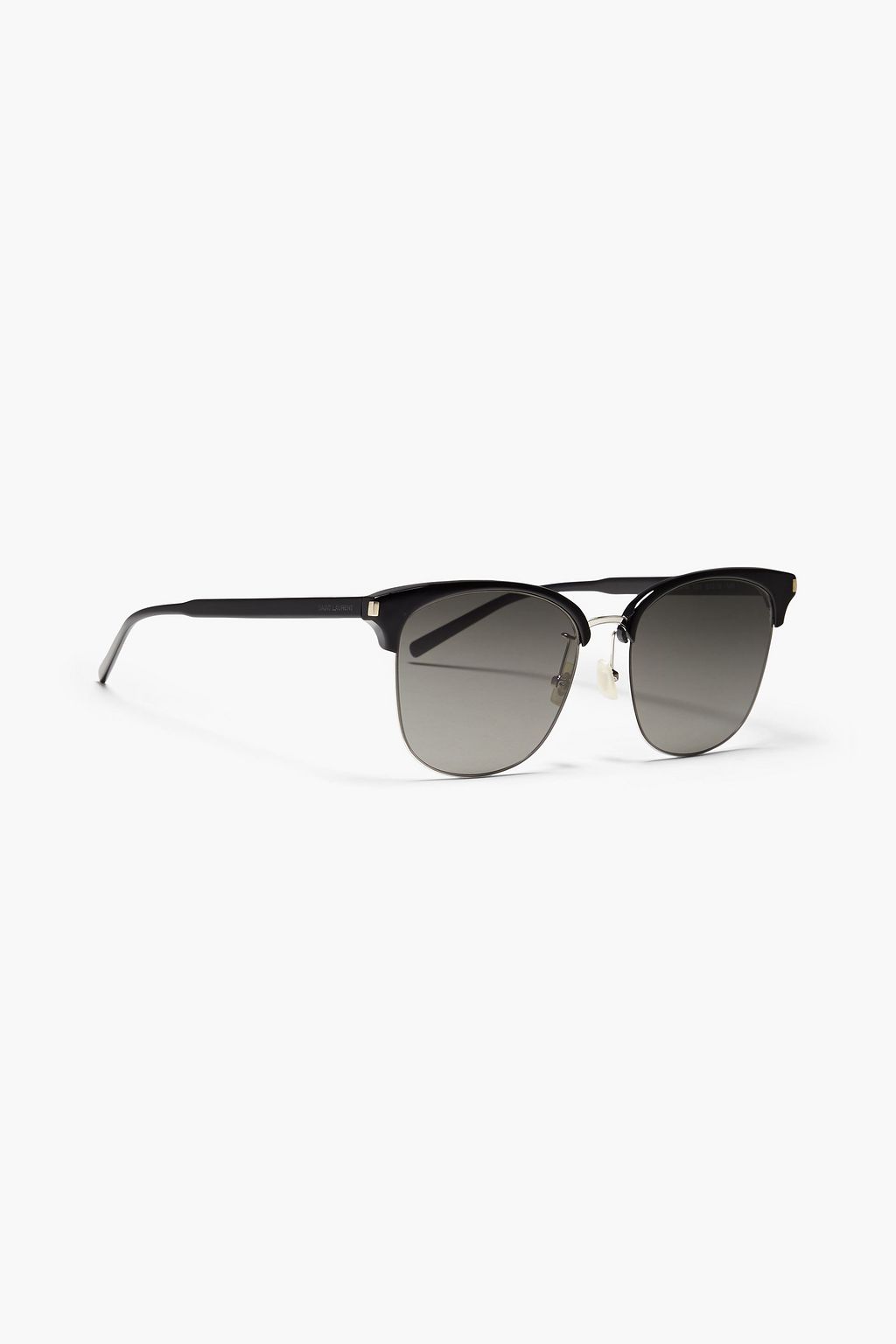 SAINT LAURENT D-frame acetate and silver-tone sunglasses