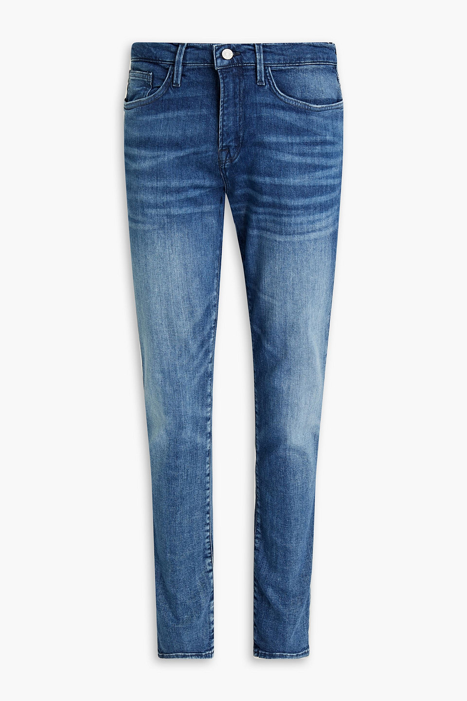 L'Homme skinny-fit distressed faded denim jeans