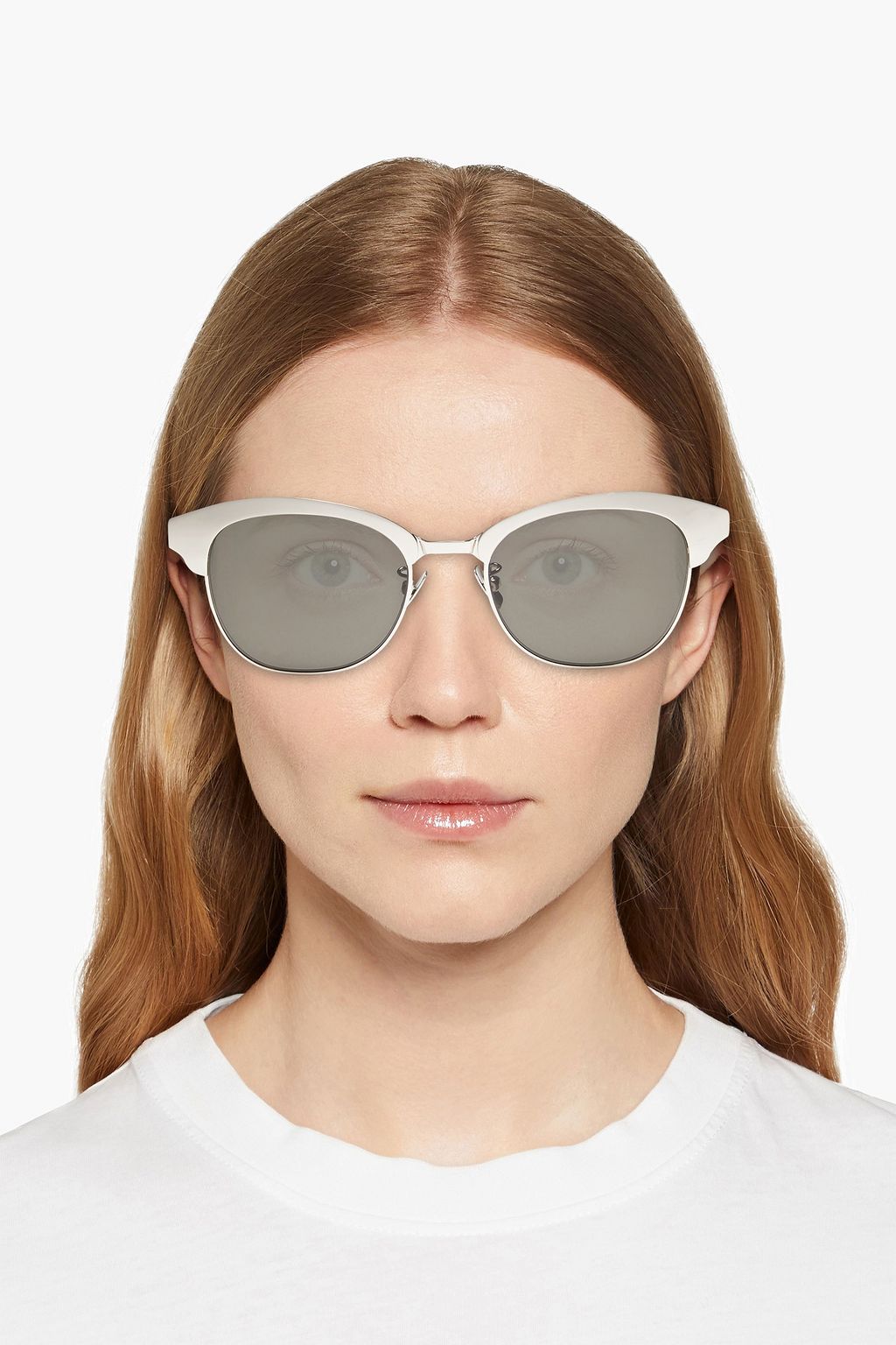 SAINT LAURENT Butterfly-frame tortoiseshell acetate sunglasses