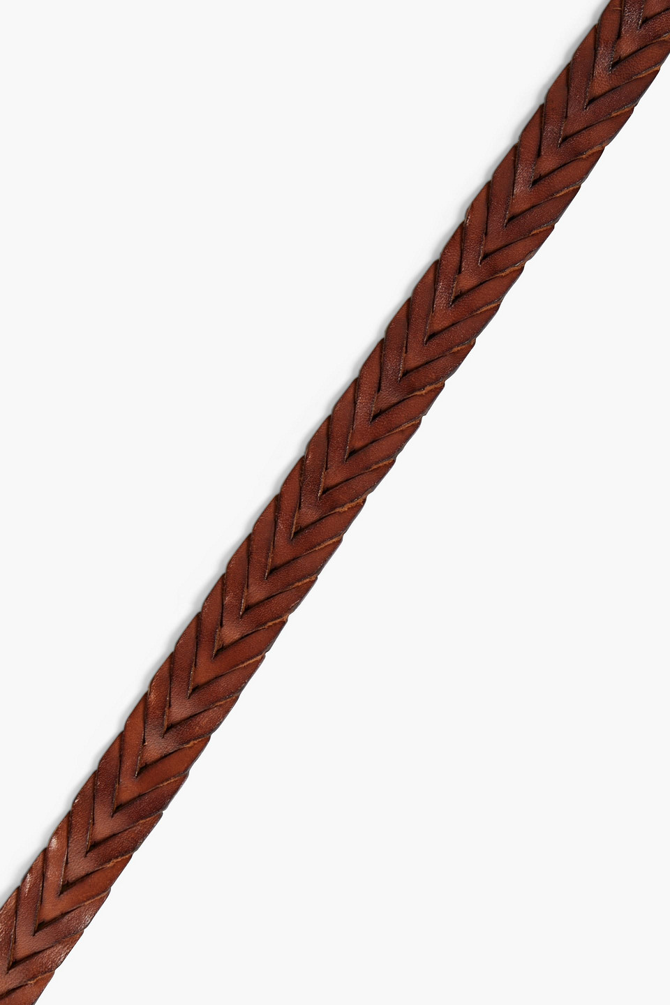 Veronica Beard Leo Braided Leather Belt In Tan