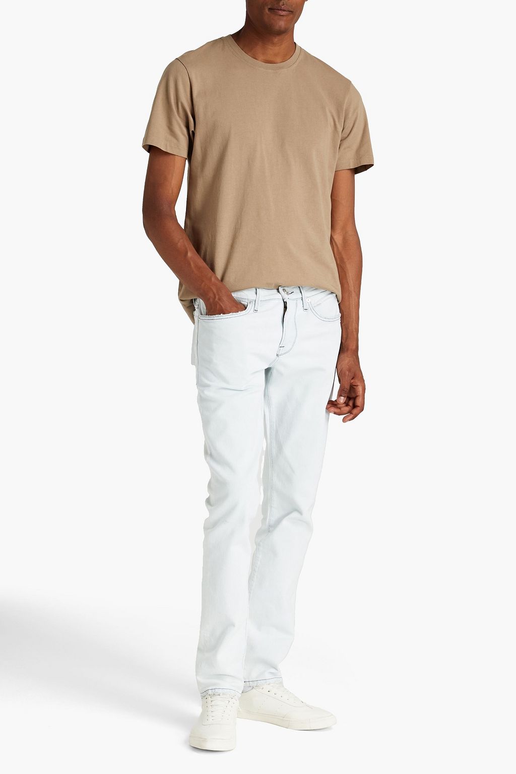 FRAME Slim-fit faded denim jeans