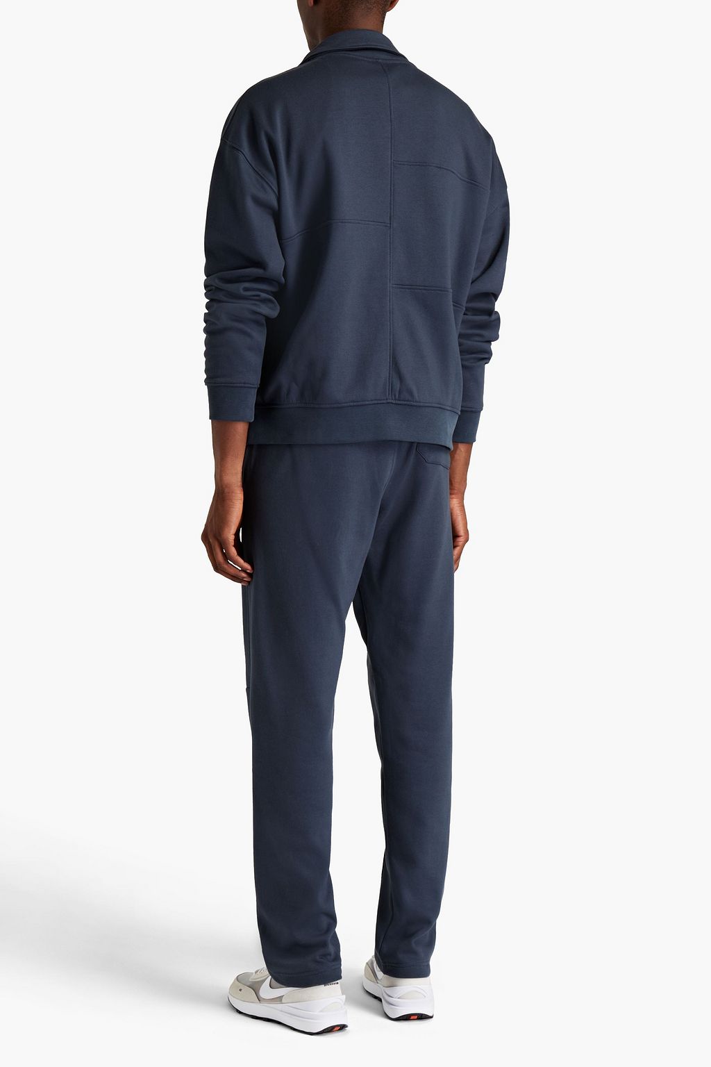 FRAME Appliquéd French cotton-terry sweatpants